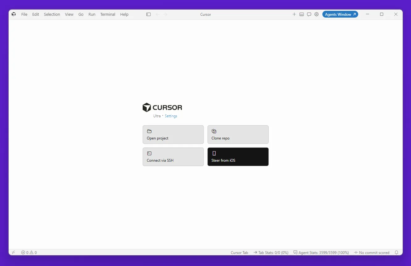 Cursor AI dziedziczy układ Visual Studio Code - programiści przesiadają się bez adaptacji środowiska. Interfejs Cursor AI - widok desktop edytora kodu z panelem plików projektu